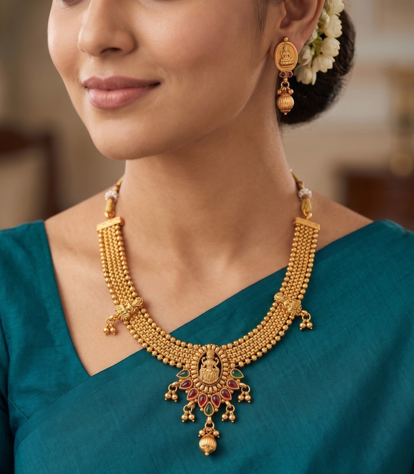 Lakshmi Designer Matte Finished Necklace Lakshmi Designer Matte Finished Necklace
