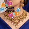 Peacock And Lakshmi Designer Matte Finished Necklace