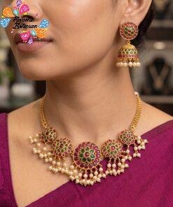 Flower Designer Matte Finished Chocker