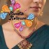 Flower Designer Matte Finished Necklace