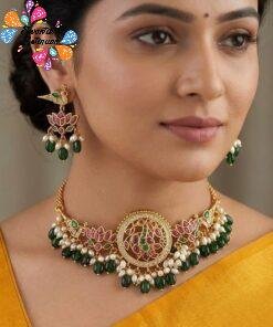 Flower Designer Matte Finished Necklace