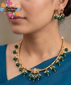 Flower Designer Matte Finished Necklace