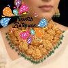 Lakshmi and Peacock Designer Matte Finished Necklace