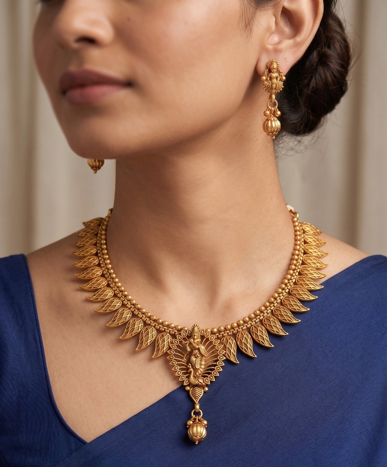 Kannan Designer Matte Finished Necklace Kannan Designer Matte Finished Necklace