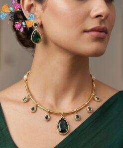 Premium Matte Finished Ad Stones Necklace