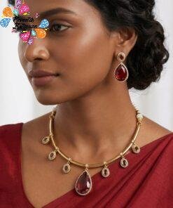 Premium Matte Finished Ad Stones Necklace