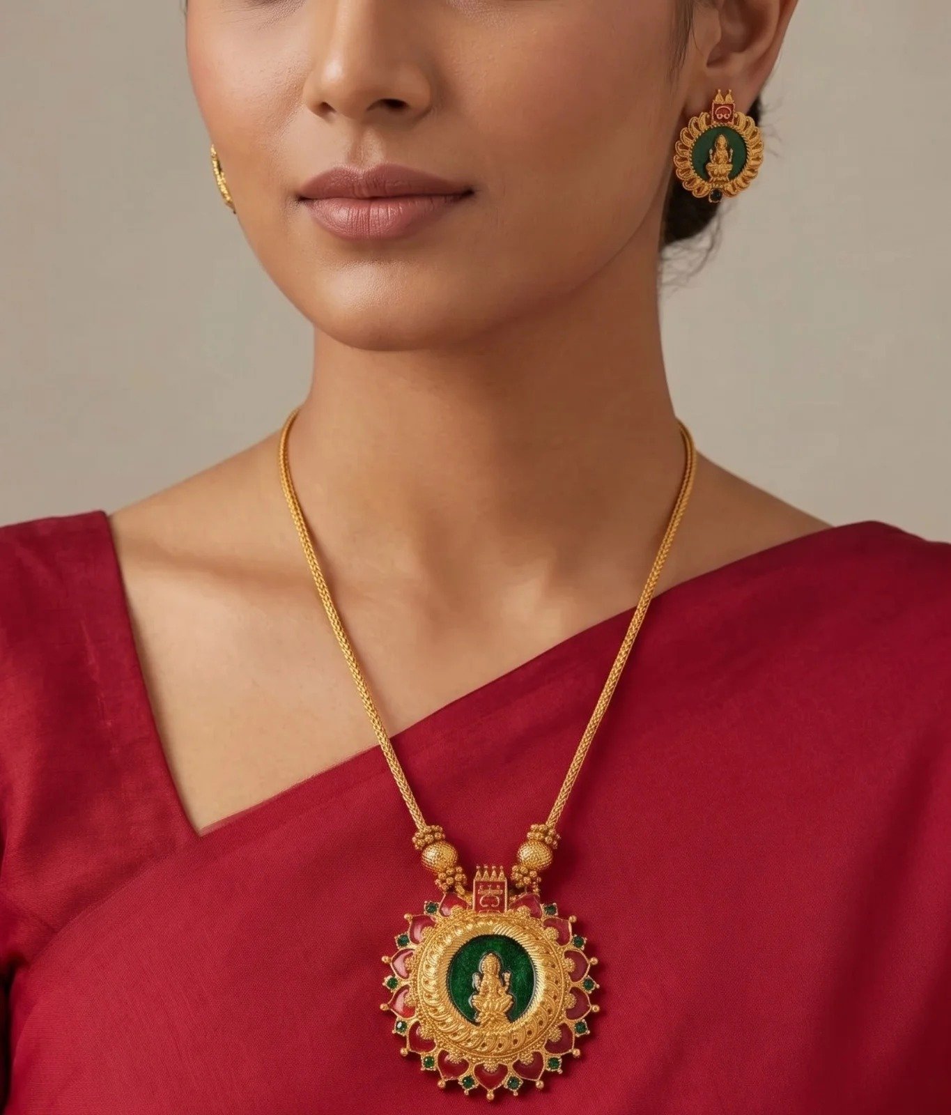 Lakshmi Designer Matte Finished Necklace Lakshmi Designer Matte Finished Necklace