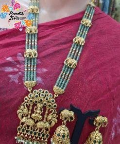 Lakshmi And Elephant Designer Matte Finished Harram