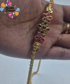 Flower Designer Traditional Gold Plated Mugapu Chain