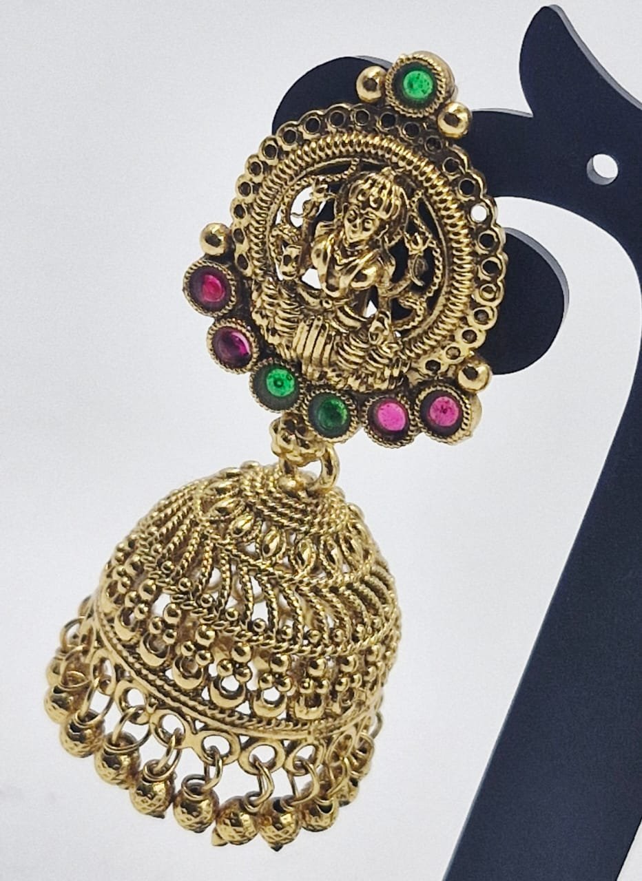 Lakshmi Designer Matte Finished Jhumka Lakshmi Designer Matte Finished Jhumka - Image 2