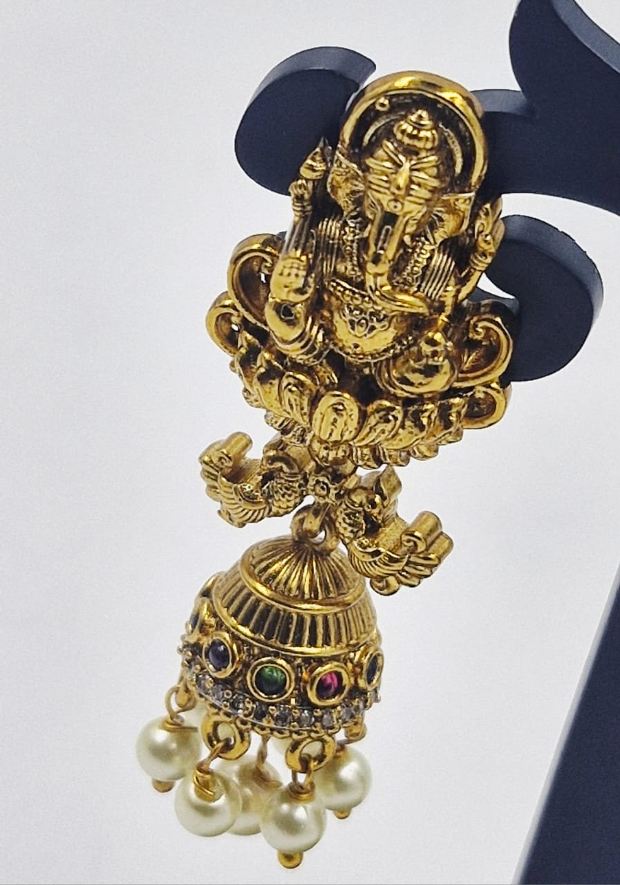 Lakshmi Designer Matte Finished Jhumka Lakshmi Designer Matte Finished Jhumka - Image 2