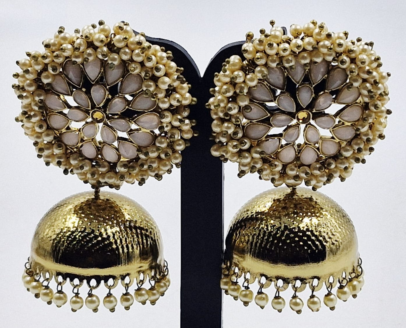 Flower Designer Oxidised Gold Jhumkha Flower Designer Oxidised Gold Jhumkha - Image 2