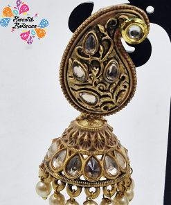 Oxidised Gold Jhumkha