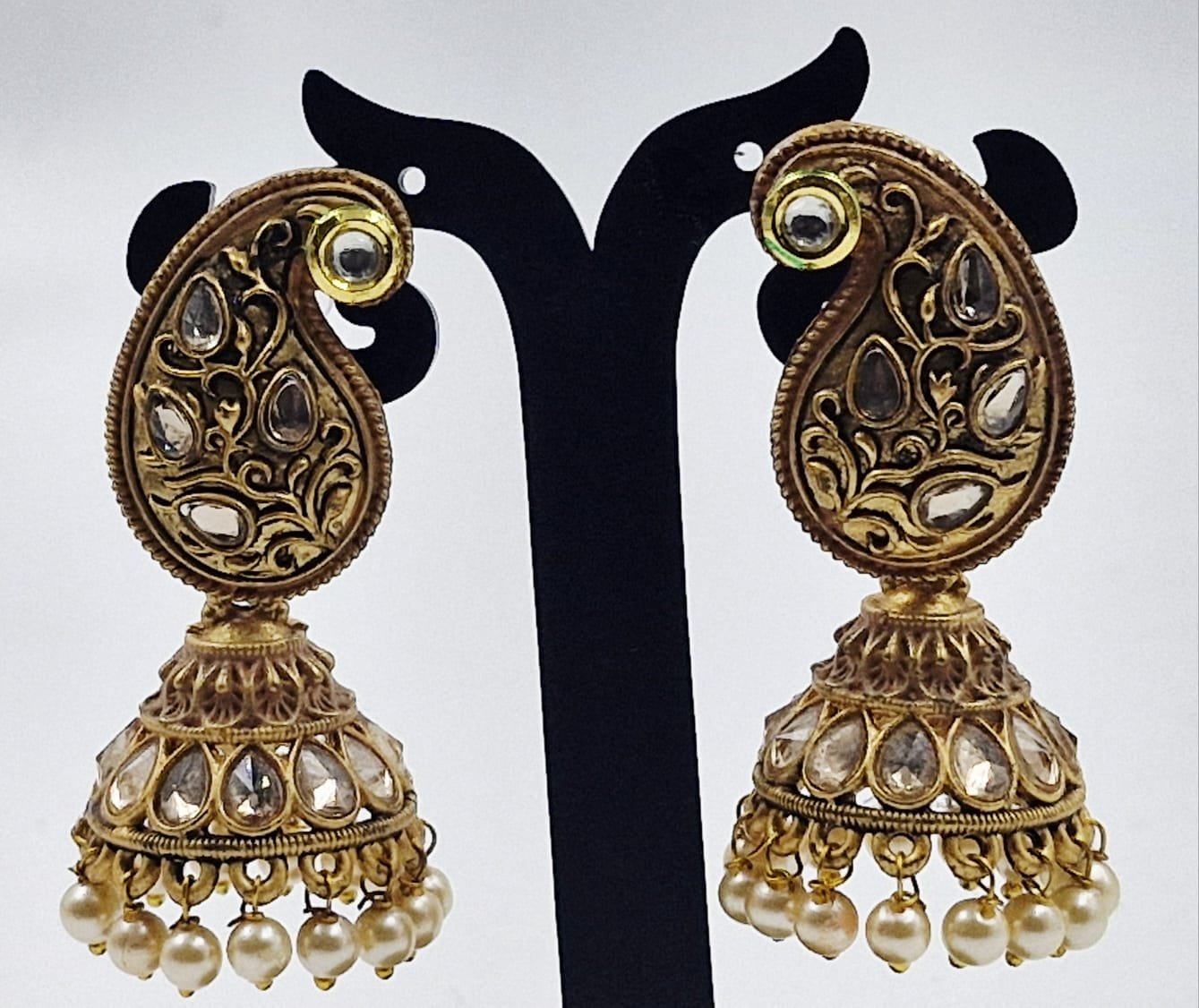 Oxidised Gold Jhumkha Oxidised Gold Jhumkha - Image 3