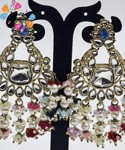 Alternative view of Multi Colour Kundan Earrings