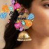 Flower Designer Oxidised Gold Jhumkha Flower Designer Oxidised Gold Jhumkha