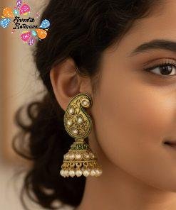 Oxidised Gold Jhumkha