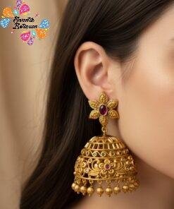 Flower Matte Finished Jhumkha