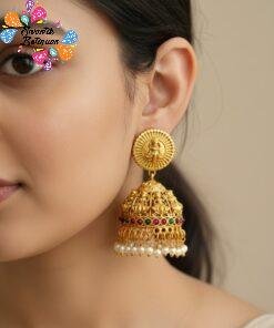 Lakshmi Pearl Designer Matte Finished Jhumkha