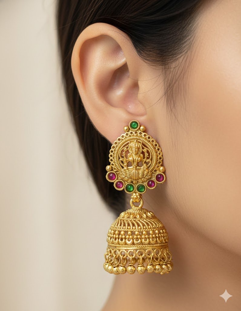 Lakshmi Designer Matte Finished Jhumka Lakshmi Designer Matte Finished Jhumka