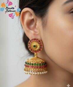 Chakra Designer Matte Finished Jhumkha