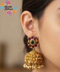 Flower Matte Finished Jhumkha