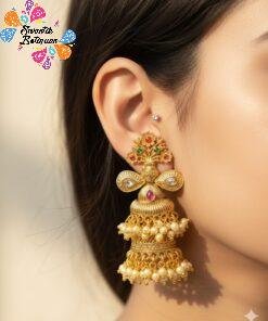 Double Layer Matte Finished Jhumka
