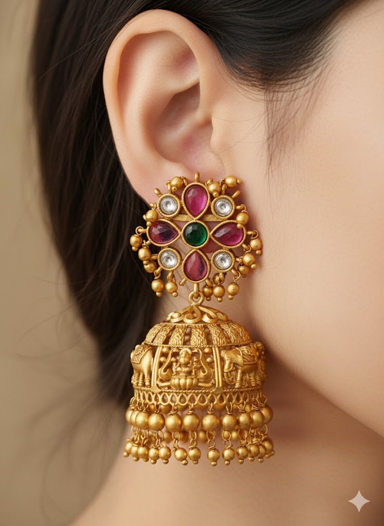 Matte Finished Jhumka Matte Finished Jhumka