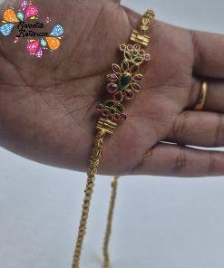 Flower Designer Traditional Gold Plated Mugapu Chain