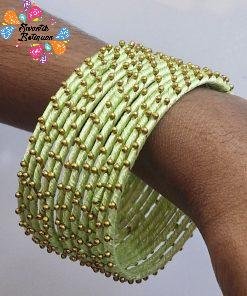 Light Green Drop Silk Thread Bangles