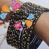 Black Colour Drop Silk Thread Bangles Black Colour Drop Silk Thread Bangles