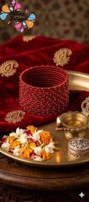 Maroon Colour Rain Drop Silk Thread Bangles