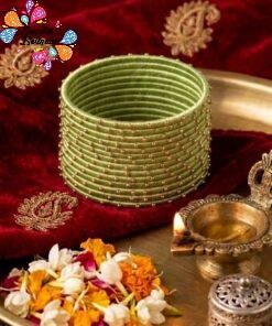 Light Green Drop Silk Thread Bangles