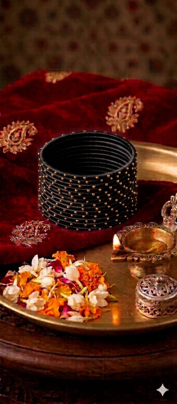 Black Colour Drop Silk Thread Bangles Black Colour Drop Silk Thread Bangles