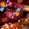Pink Colour Drop Silk Thread Bangles