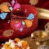 Coral Light Orange Colour Rain Drop Silk Thread Bangles Coral Light Orange Colour Rain Drop Silk Thread Bangles