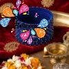 Blue Colour Rain Drop Silk Thread Bangles Blue Colour Rain Drop Silk Thread Bangles
