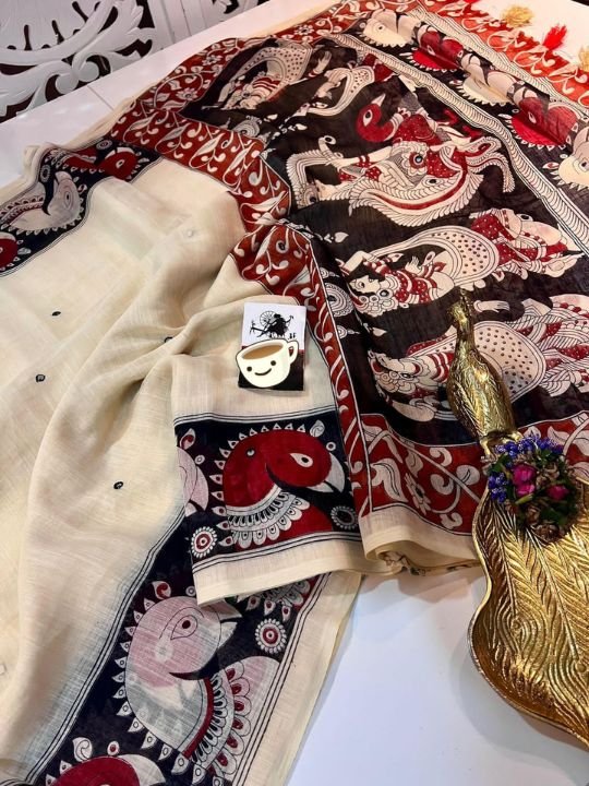 Premium Linen Cotton Sarees Premium Linen Cotton Sarees - Image 7