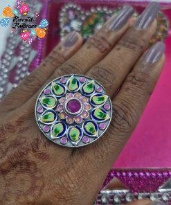Premium  Meenakari  Silver  Rings