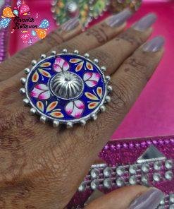 Premium  Meenakari  Silver  Rings