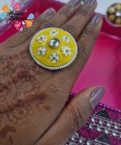 Premium Meenakari Oxidised Silver Rings