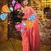 Coral  Colour Premium Sequins  Mul Cotton  Saree