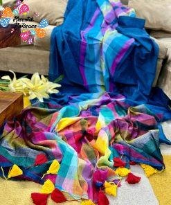 Rainbow Mul Cotton Sarees (120 Count )