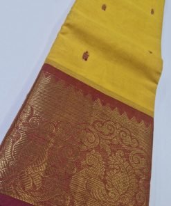 Nean Yellow and Pink Chettinad Cotton Saree