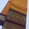 Orange and Maroon Chettinad Cotton Saree