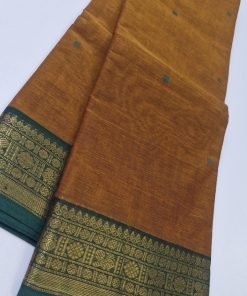 Mustard and Green Chettinad Cotton Saree