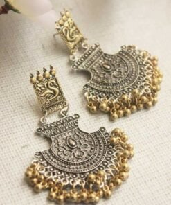 Oxidised Gold Earrings