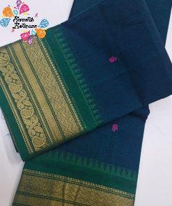 Sacramento Green and Green Chettinad Cotton Saree Sacramento Green and Green Chettinad Cotton Saree