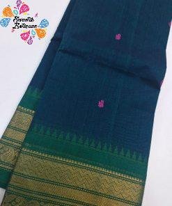 Sacramento Green and Green Chettinad Cotton Saree
