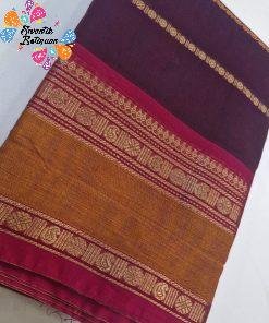 Deep Purple and Magenta Chettinad Cotton Saree